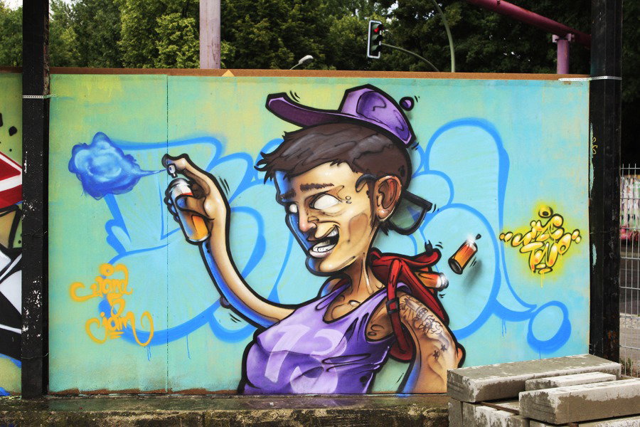 Graffiti Wall in Berlin - Photo by WORLDSTREETART (2015)