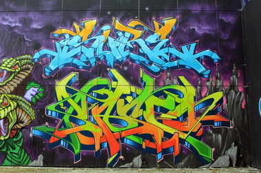 Graffiti Wall in Berlin - Photo by WORLDSTREETART (2015)