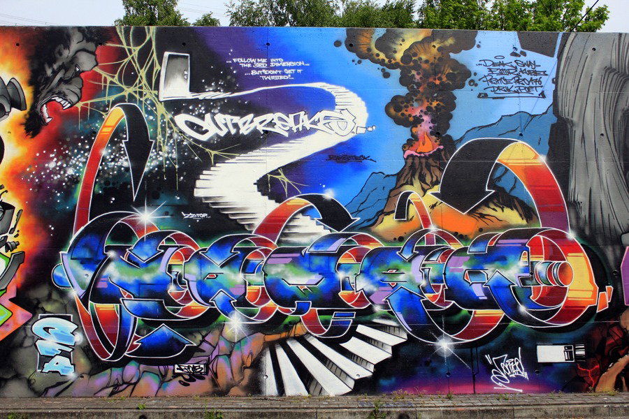 Graffiti Wall in Hamburg - Photo by WORLDSTREETART (2015)
