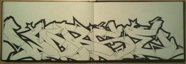 Graffiti Sketch in Flensburg - Photo by WORSE_ONE - worse, flensburg, brs (2012)