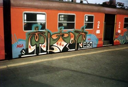 Graffiti Train in Warsaw - Photo by WWA022 - alter, ego