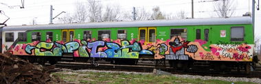 Graffiti Train in Warsaw - Photo by WWA022