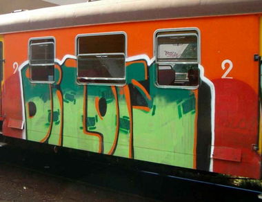 Graffiti Train in Warsaw - Photo by WWA022