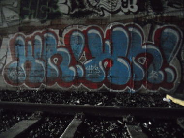 Graffiti Bombing in Bergen - Photo by Waddap1 - Whuz, HTS, Wh! (2013)