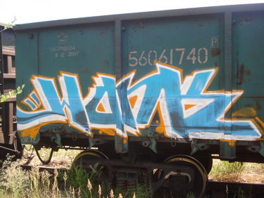 Graffiti Train in Zaporozhye - Photo by WanK89 (2013)