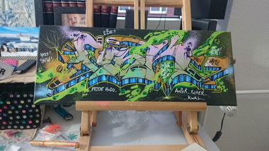 Graffiti Artwork in Oldenburg  - Photo by Warichnicht - Funk, srek, cue (2016)