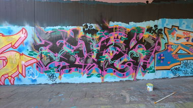 Graffiti Wall in Hannover  - Photo by Warichnicht - Funk, cue, fds (2016)