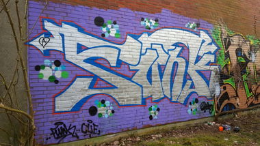 Graffiti Bombing in Hannover  - Photo by Warichnicht - Funk, cqn, cue (2016)