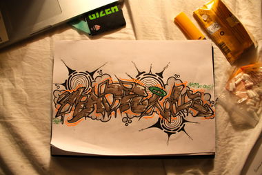 Graffiti Sketch - Photo by WasteOne - WasteOne