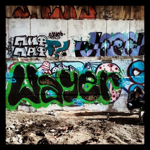 Graffiti Bombing in Kostroma - Photo by Wayer - wayer (2014)