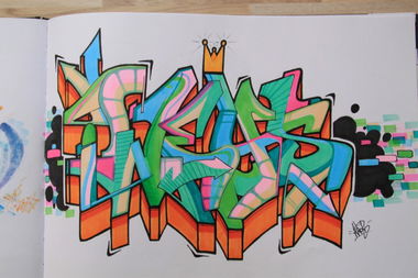 Graffiti Sketch in Wolfsburg - Photo by Ways - Ways, Weys, Mcr (2012)