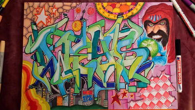 Graffiti Sketch - Photo by Ways - Weys, Ways, Mcr (2013)