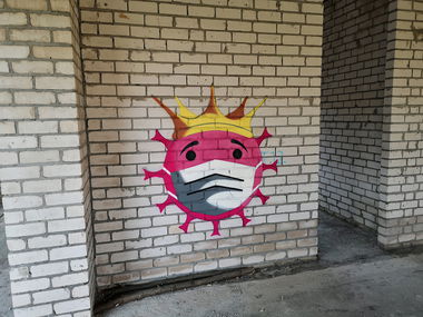Graffiti Wall - Photo by West - Coronavirus (2020)