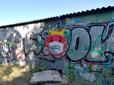 Graffiti Wall - Photo by West - Coronavirus (2020)