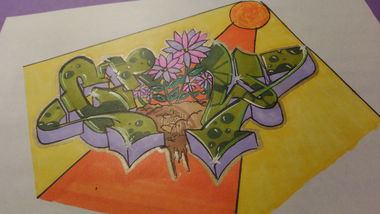 Graffiti Wall in United States - Photo by Westernbakey - eggz, type, colors (2018)