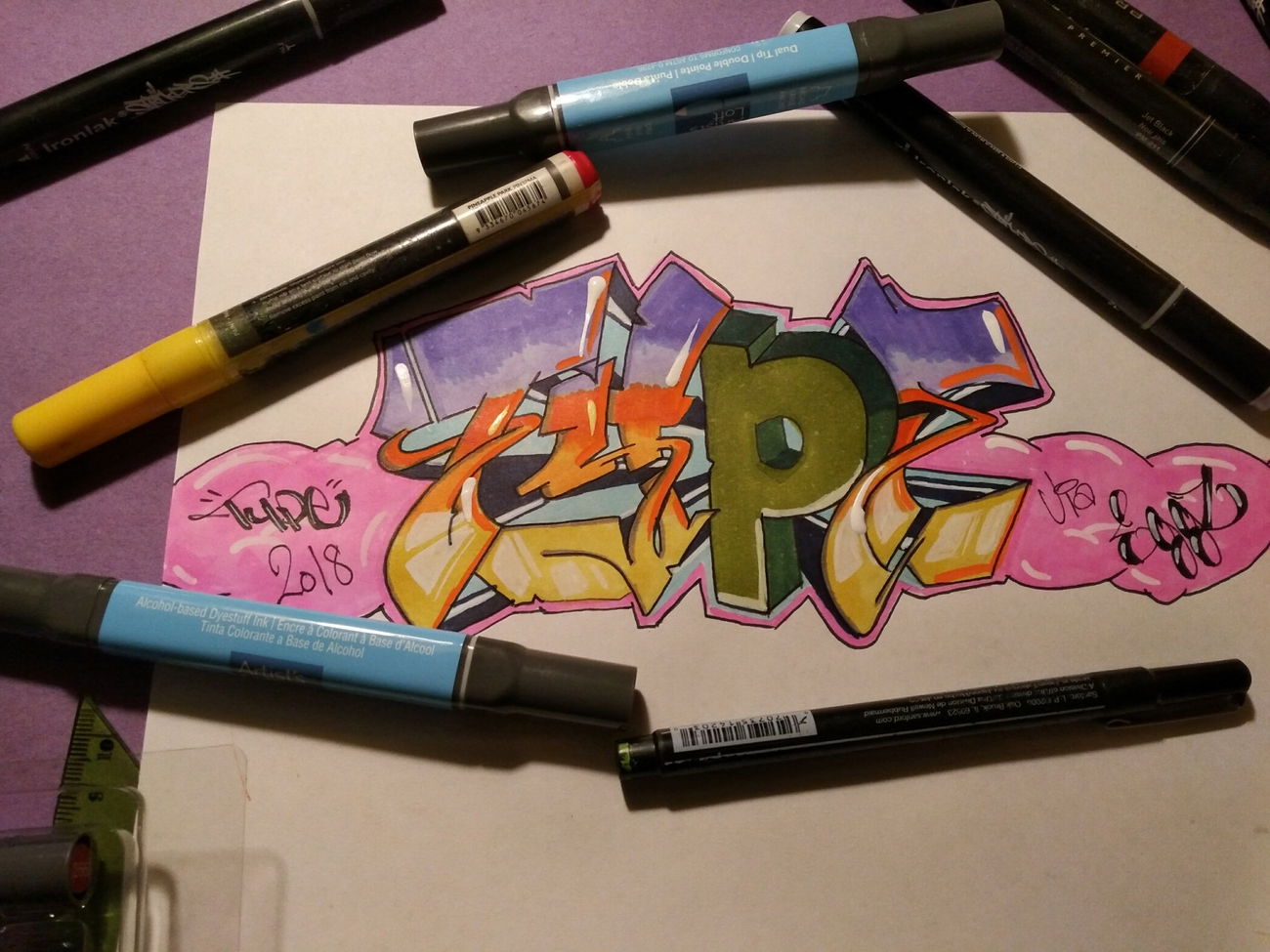 Graffiti Wall in United States - Photo by Westernbakey - eggz, type, colors (2018)