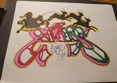 Graffiti Wall in Shafter Ca - Photo by Westernbakey - xmas, eggz (2018)