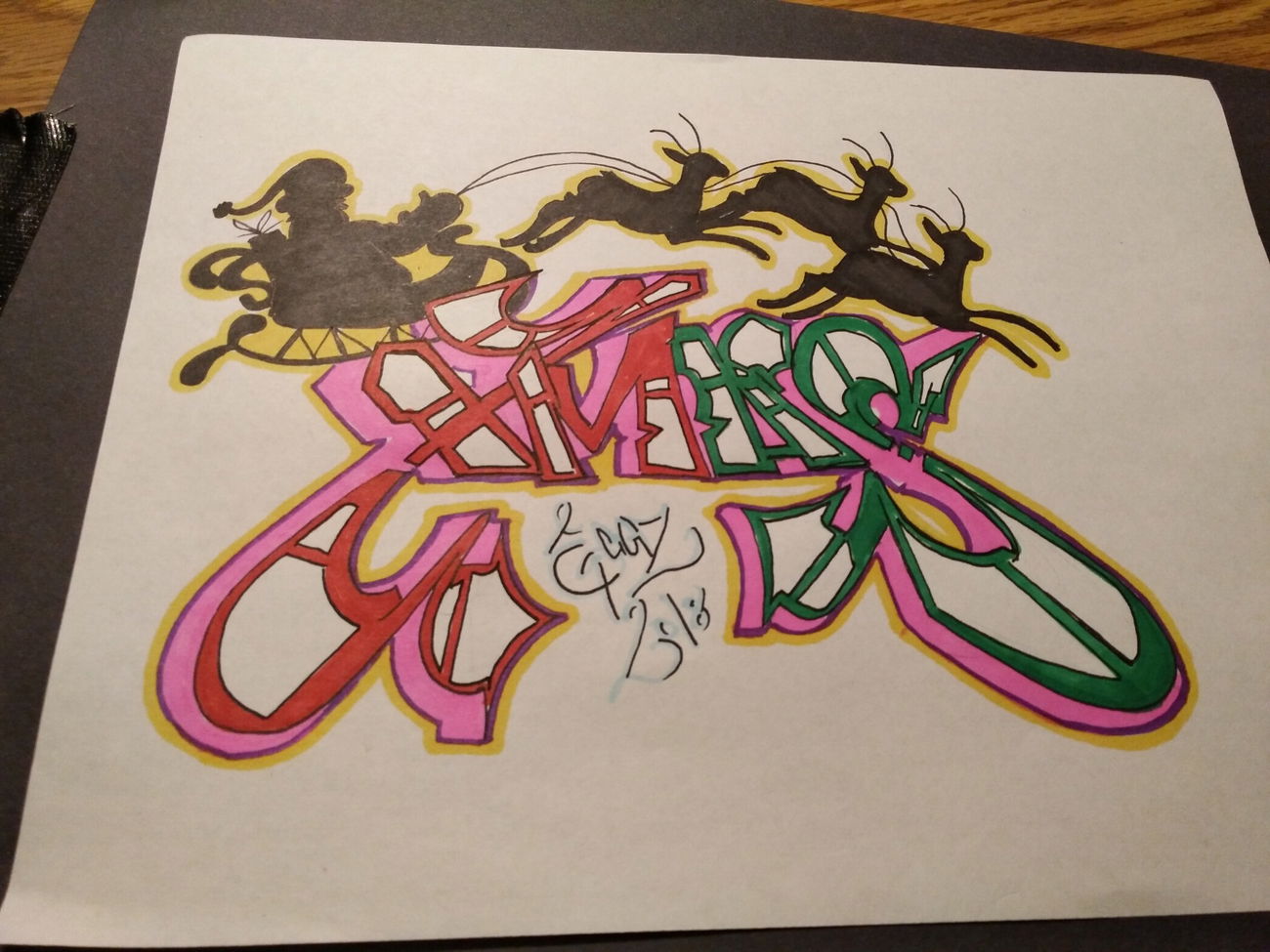 Graffiti Wall in Shafter Ca - Photo by Westernbakey - xmas, eggz (2018)