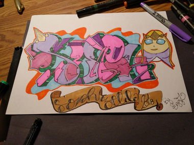 Graffiti Sketch in Shafter Ca - Photo by Westernbakey - eggz (2018)