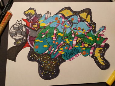 Graffiti Sketch in Shafter Ca - Photo by Westernbakey - eggz (2017)