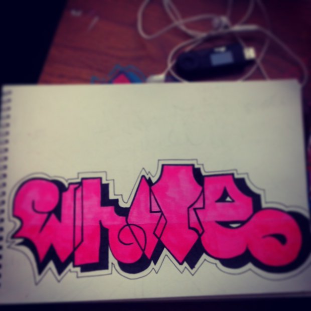 Graffiti Sketch - Photo by White_Love - White