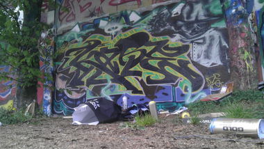 Graffiti Wall in Tübingen - Photo by WhoKares - evil, sons.. (2014)