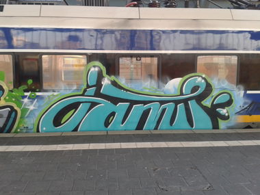 Graffiti Train in Oldenburg - Photo by WhootsUp - Janw, ATK, Bremen (2012)