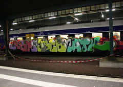 Graffiti Train in Oldenburg - Photo by WhootsUp - ABM, JBCB, ATK