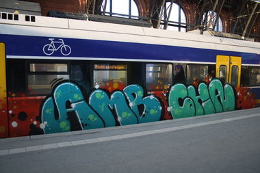 Graffiti Train in Bremen - Photo by WhootsUp - Amb, Cha (2013)
