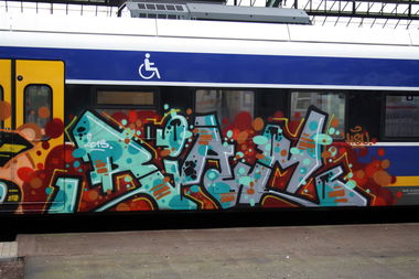 Graffiti Train in Oldenburg - Photo by WhootsUp - Riam (2013)