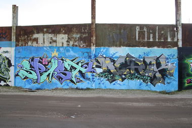 Graffiti Wall in Oldenburg - Photo by WhootsUp - Spast, Alrok (2010)