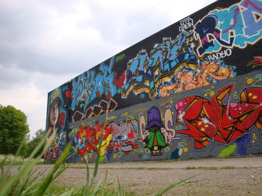 Graffiti Wall - Photo by WhootsUp - Sure, Radio, Ponsh (2011)