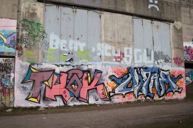 Graffiti Wall in Oldenburg - Photo by WhootsUp - Thok, Oitar, Swk (2013)