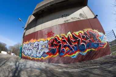 Graffiti Wall in Oldenburg - Photo by WhootsUp - Rlz, Ems (2014)