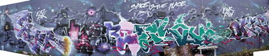 Graffiti Wall in Oldenburg - Photo by WhootsUp - fsk, r4w, eaz