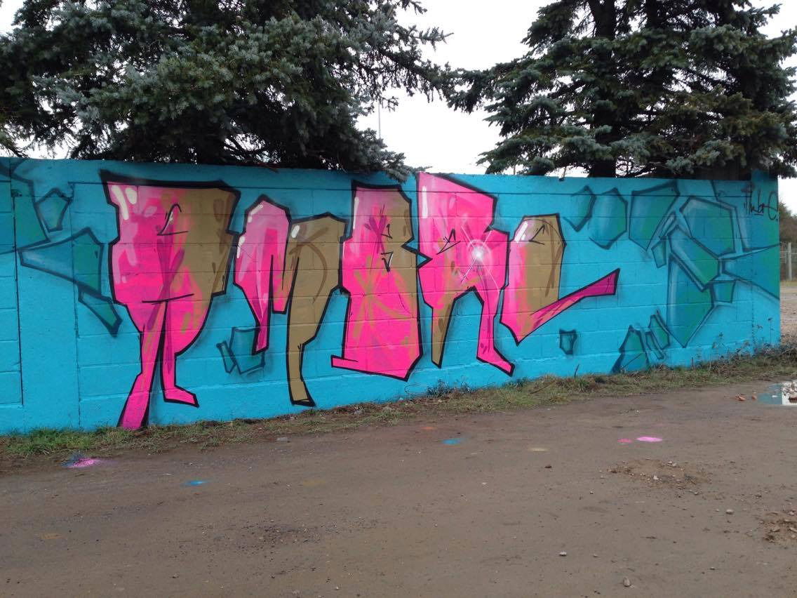 Graffiti Wall - Photo by Willitanner - ambre, piece (2016)