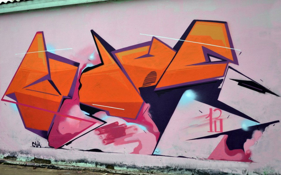 Graffiti Wall in New kakhovka - Photo by Wius - wius, stm