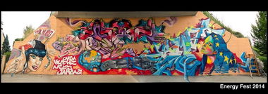 Graffiti Wall in Italy - Photo by WizArt - CARSA, -, VOLPE (2014)