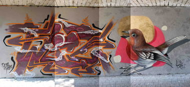 Graffiti Wall in Mozzo - Photo by WizArt - WIZ, -, LEU' (2014)