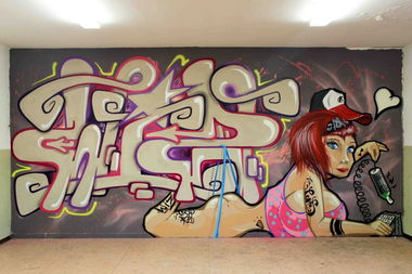 Graffiti Wall in Bergamo - Photo by WizArt - Wiz, Carsa (2015)