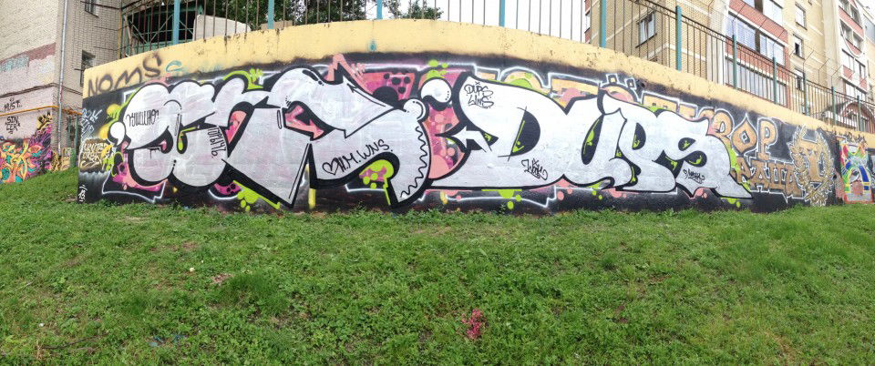 Graffiti Wall in Moscow - Photo by Woker - Woker, pisok, garage