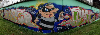 Graffiti Wall in Moscow - Photo by Woker - Dups, Garage, Korea (2013)