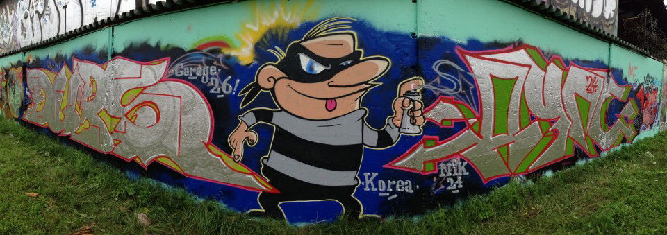 Graffiti Wall in Moscow - Photo by Woker - Dups, Garage, Korea (2013)