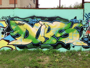Graffiti Wall in Moscow - Photo by Woker - Dups, Garage, Nik24 (2013)