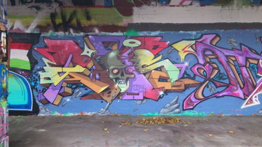 Graffiti Wall in Vienna - Photo by Wolfneck - austria, vienna, danube