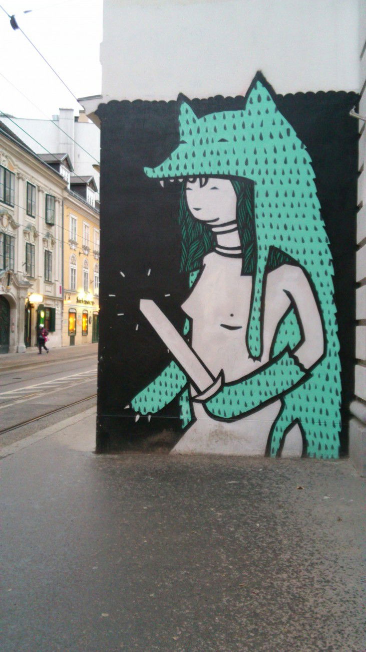 Graffiti Street Art in Vienna - Photo by Wolfneck - kid, acne, vienna