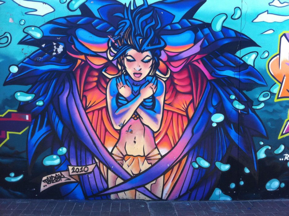 Graffiti Wall in Sydney - Photo by Wolfneck - australia, beach, bondi