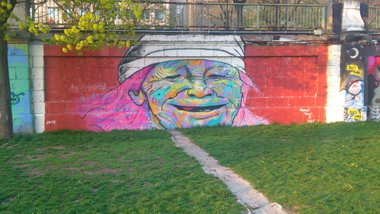 Graffiti Wall in Vienna - Photo by Wolfneck - vienna, vael, face
