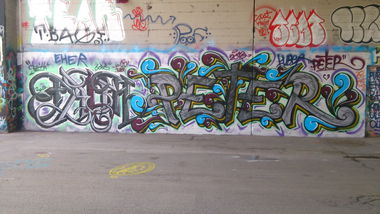 Graffiti Street Art in Vienna - Photo by Wolfneck - peter, faith, cora