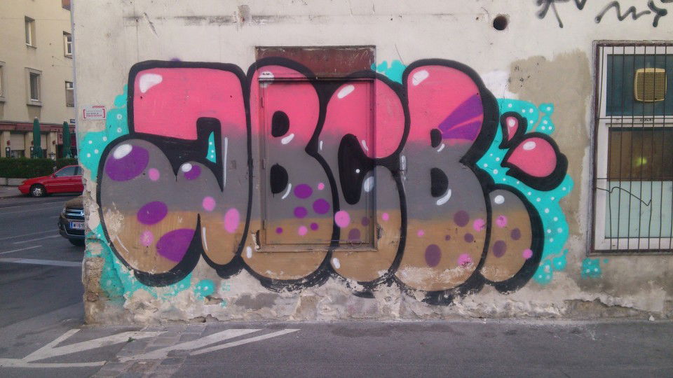 Graffiti Bombing in Vienna - Photo by Wolfneck - jukebox, cowboys, nychos